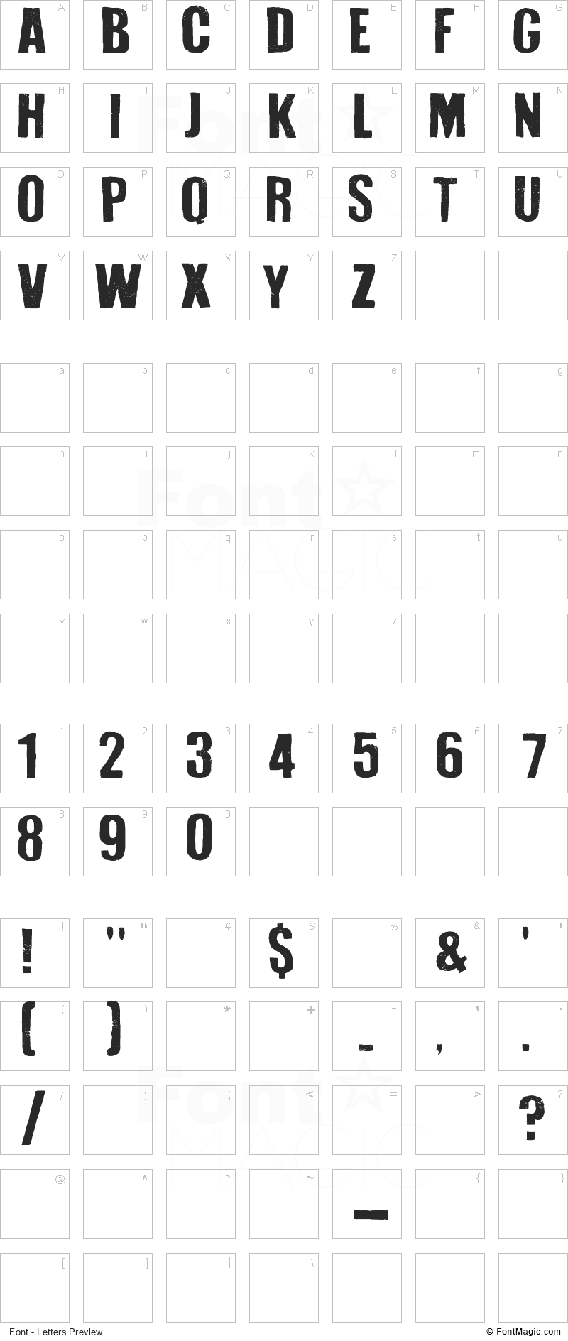 How To Disappear Font - All Latters Preview Chart